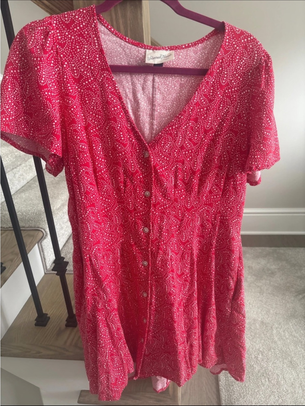 Universal Thread Pink and Red Star-Print Dress